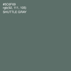 #5C6F69 - Shuttle Gray Color Image